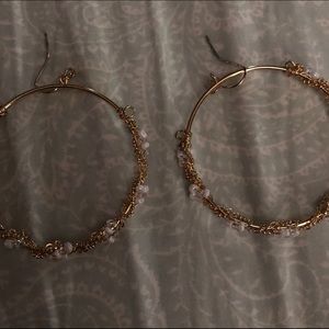 Gold hoop earrings🍀